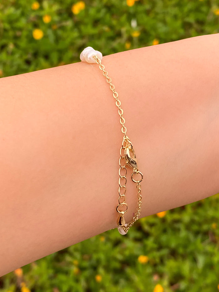 Pulsera Con Triples Perlitas