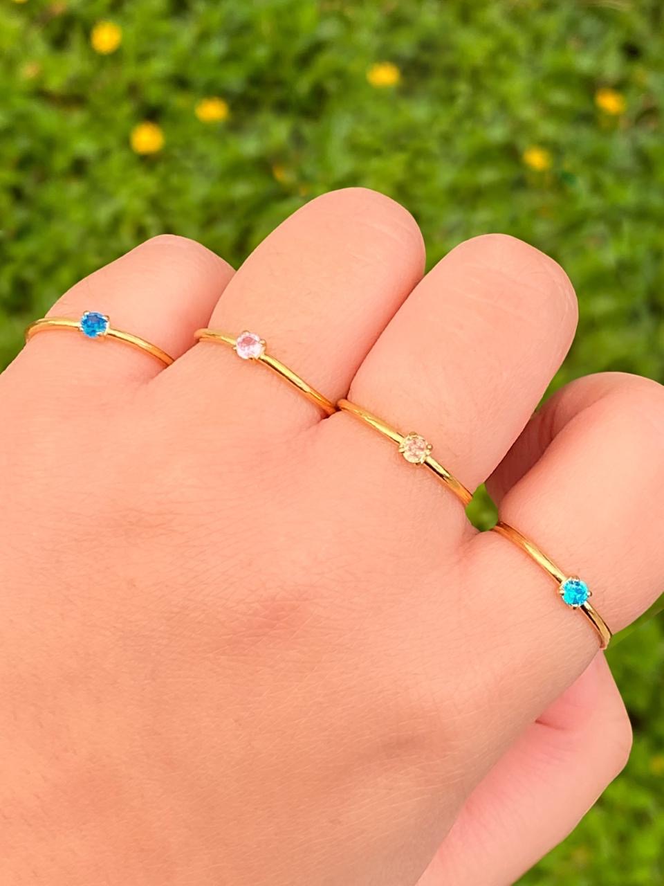 Anillo Zirconia Birthstone