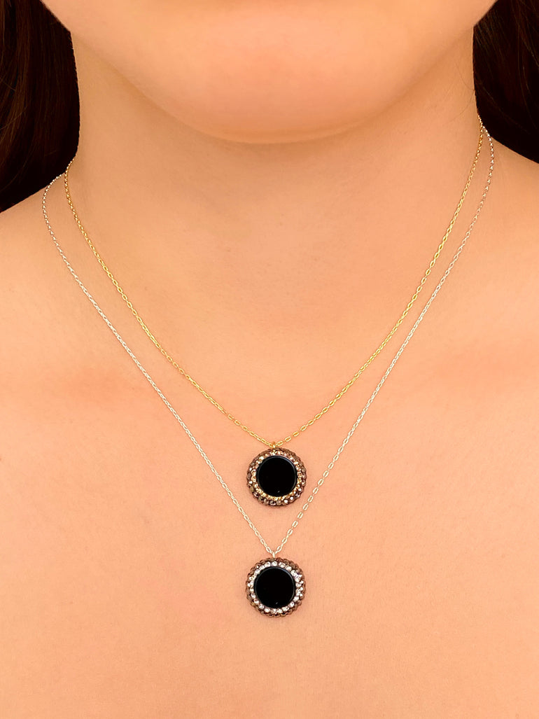 Collar Con Dije Piedra Onix