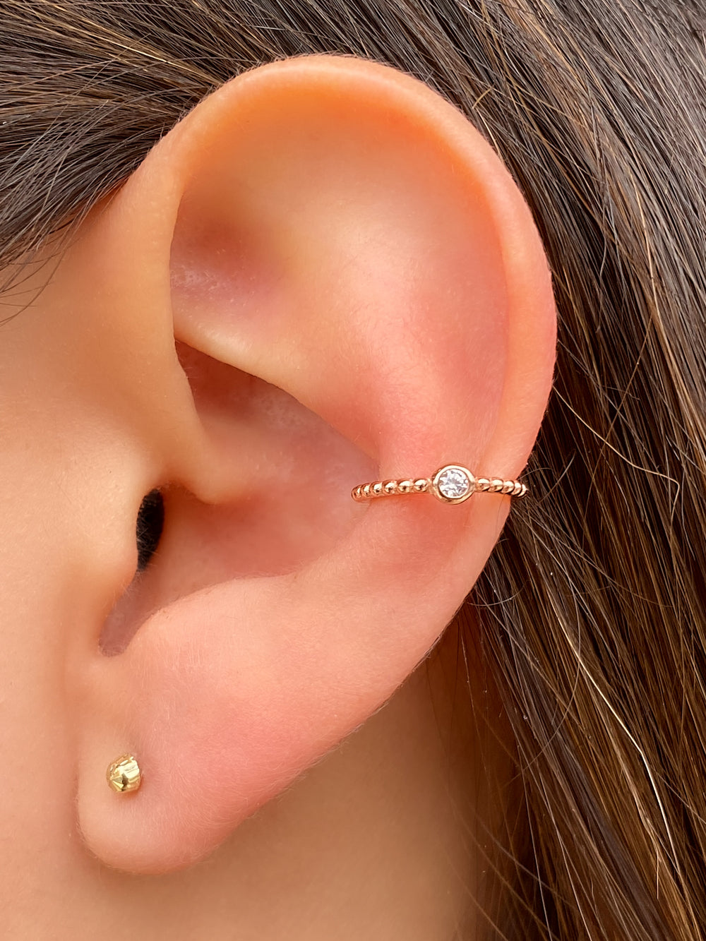 Ear Cuff Con Una Zirconia