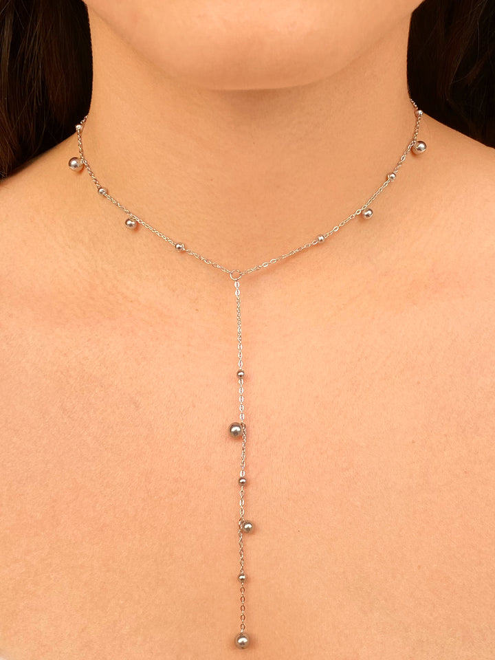 Collar Corbatin Con Bolitas