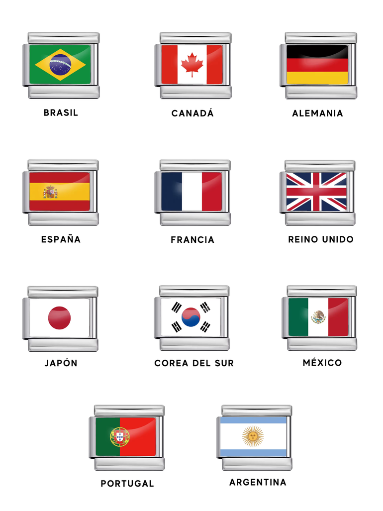 Charm Banderas De Paises