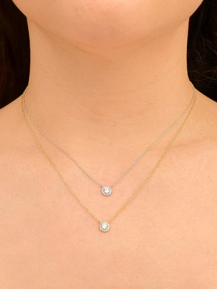 Collar Dije Circulo Zirconias