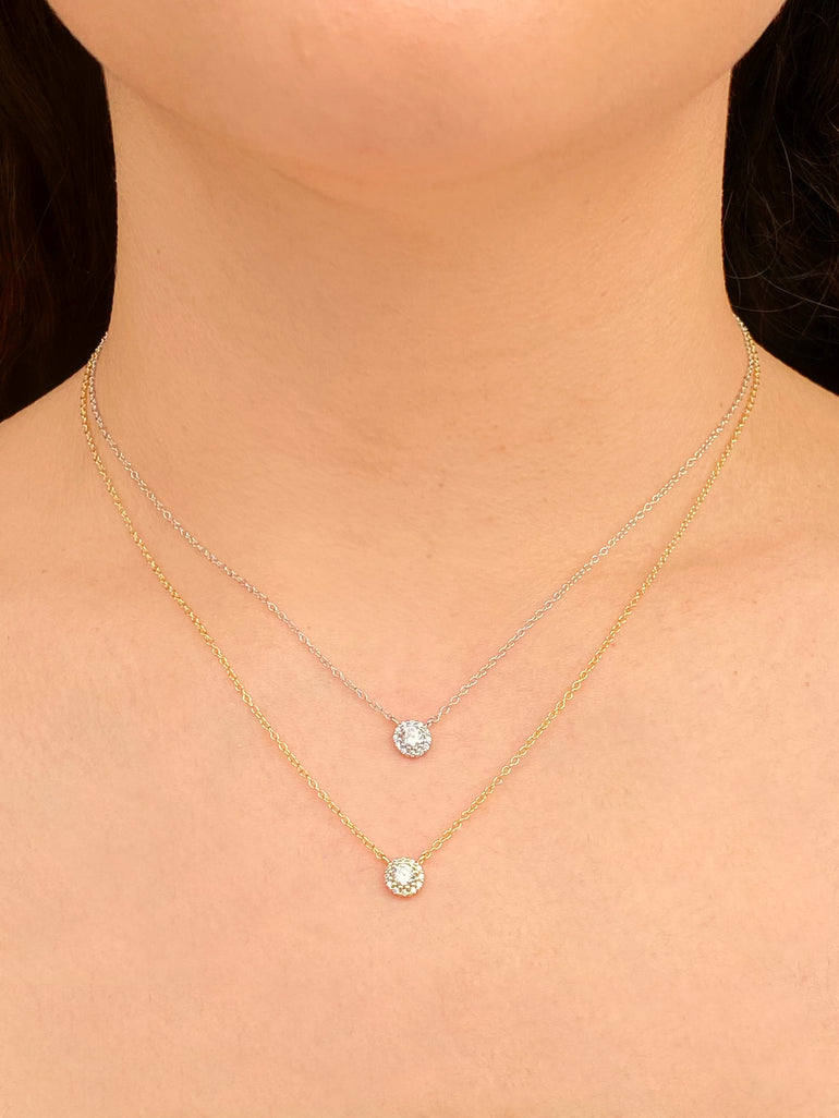 Collar Dije Circulo Zirconias