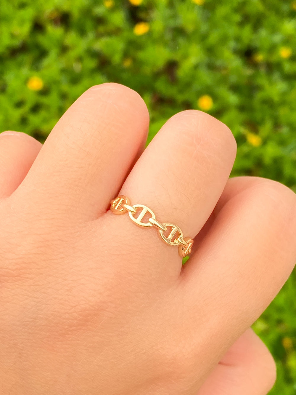 Anillo Eslabon Marinero Oro 14k