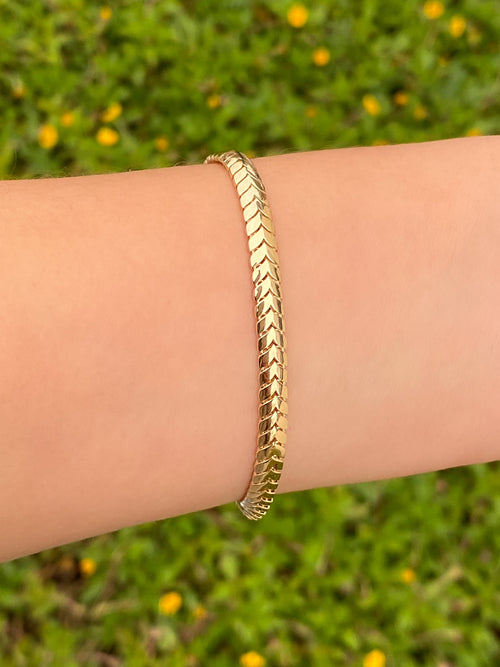 Pulsera Flechas Oro 14k