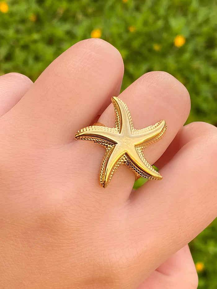 Anillo Estrella De Mar Abierto