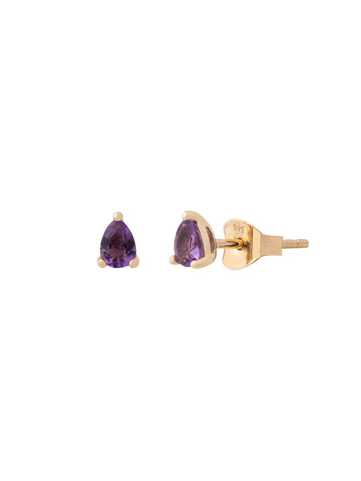 Par Arete Corte Pera Amatista Natural