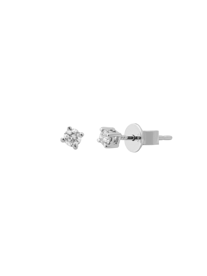 Par Arete Corte Round 0.11 Ct Diamante Natural