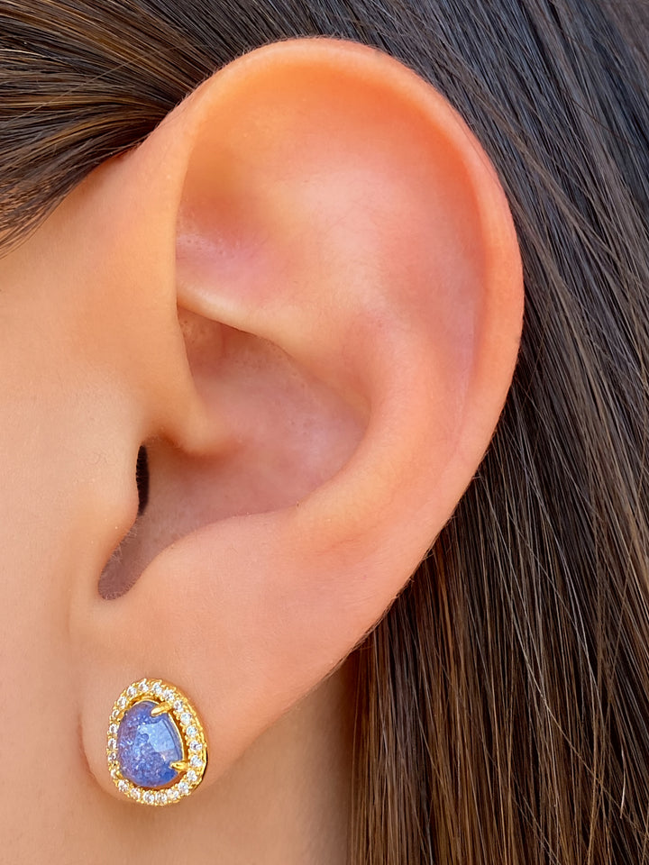 Par Arete Cuarzo Con Zirconias