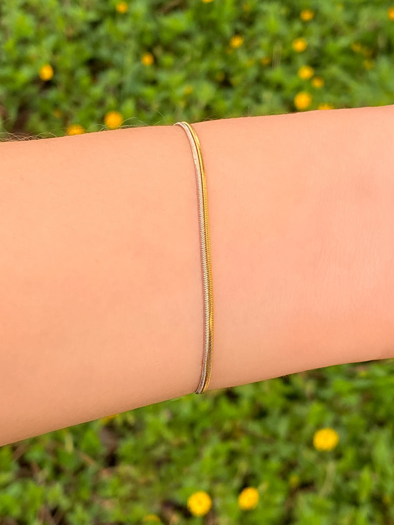 Pulsera Doble Delgada Combinada