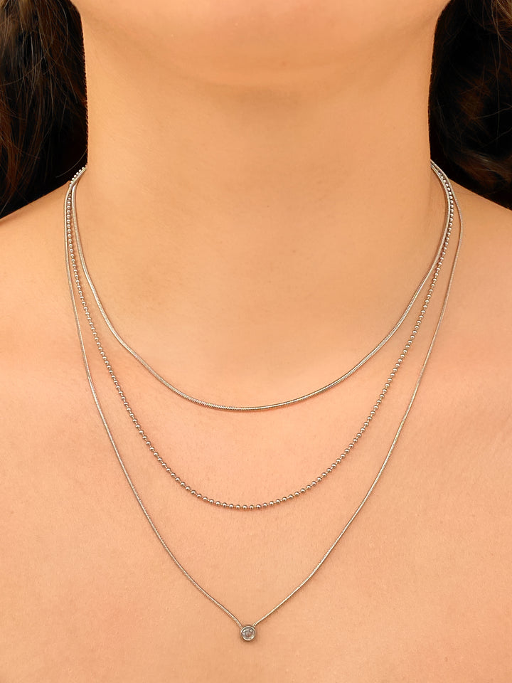 Collar Triple Con Mini Zirconia