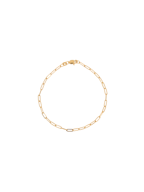 Pulsera Mini Eslabones 2 mm Oro 14k