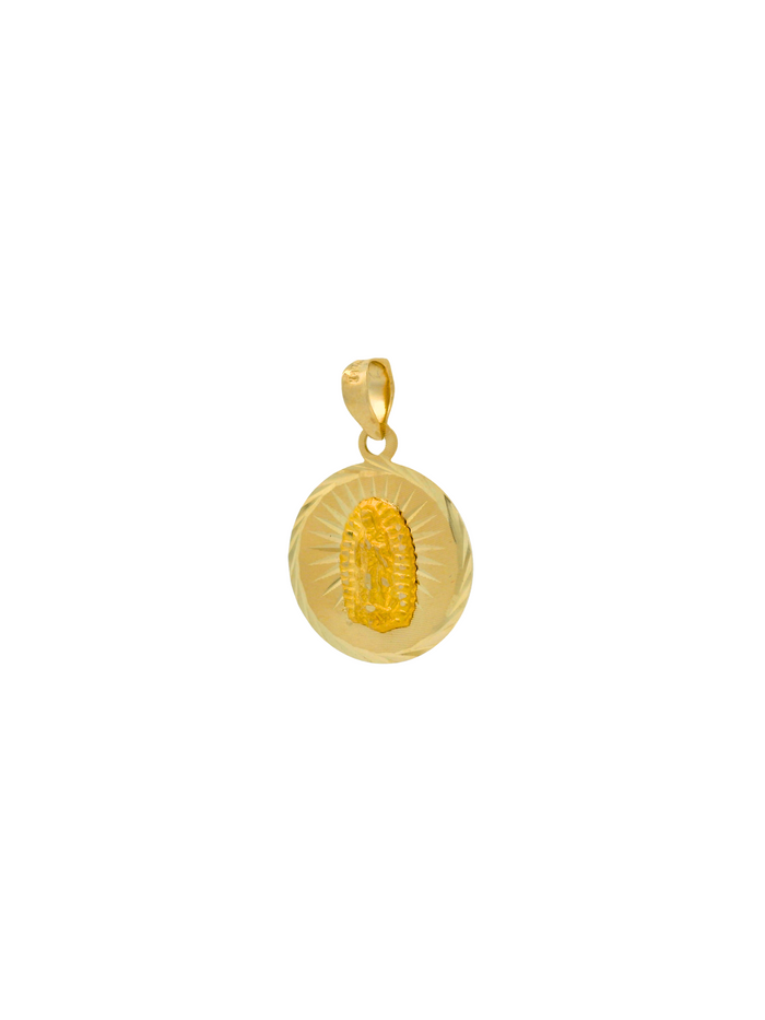 Dije Virgen Redonda 3D Oro 14k