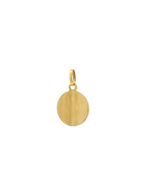 Dije San Benito Planchado 17 mm Oro 14k