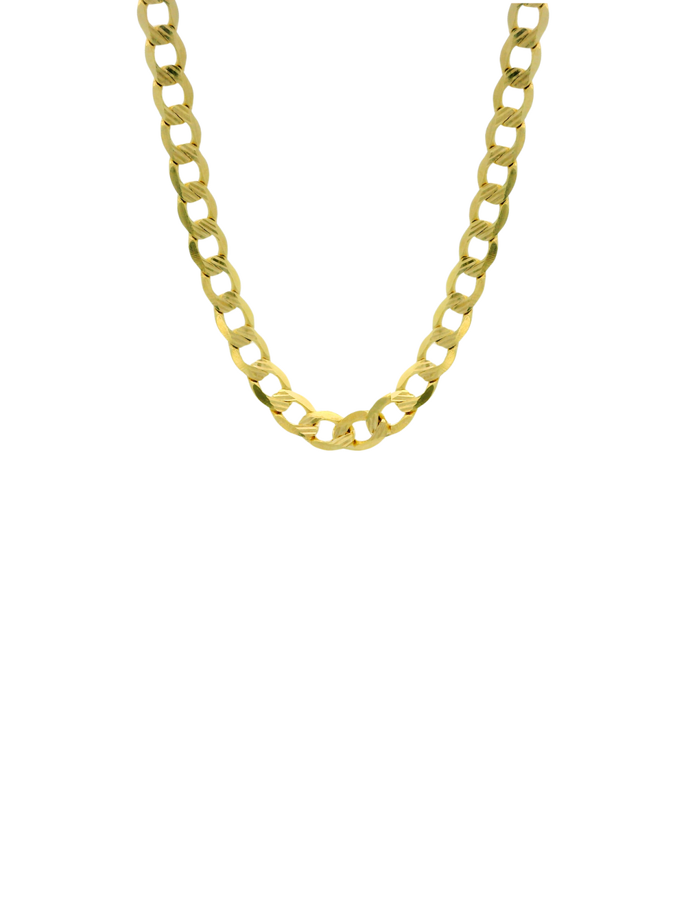 Collar Eslabon Planchado 2 mm Oro 14k