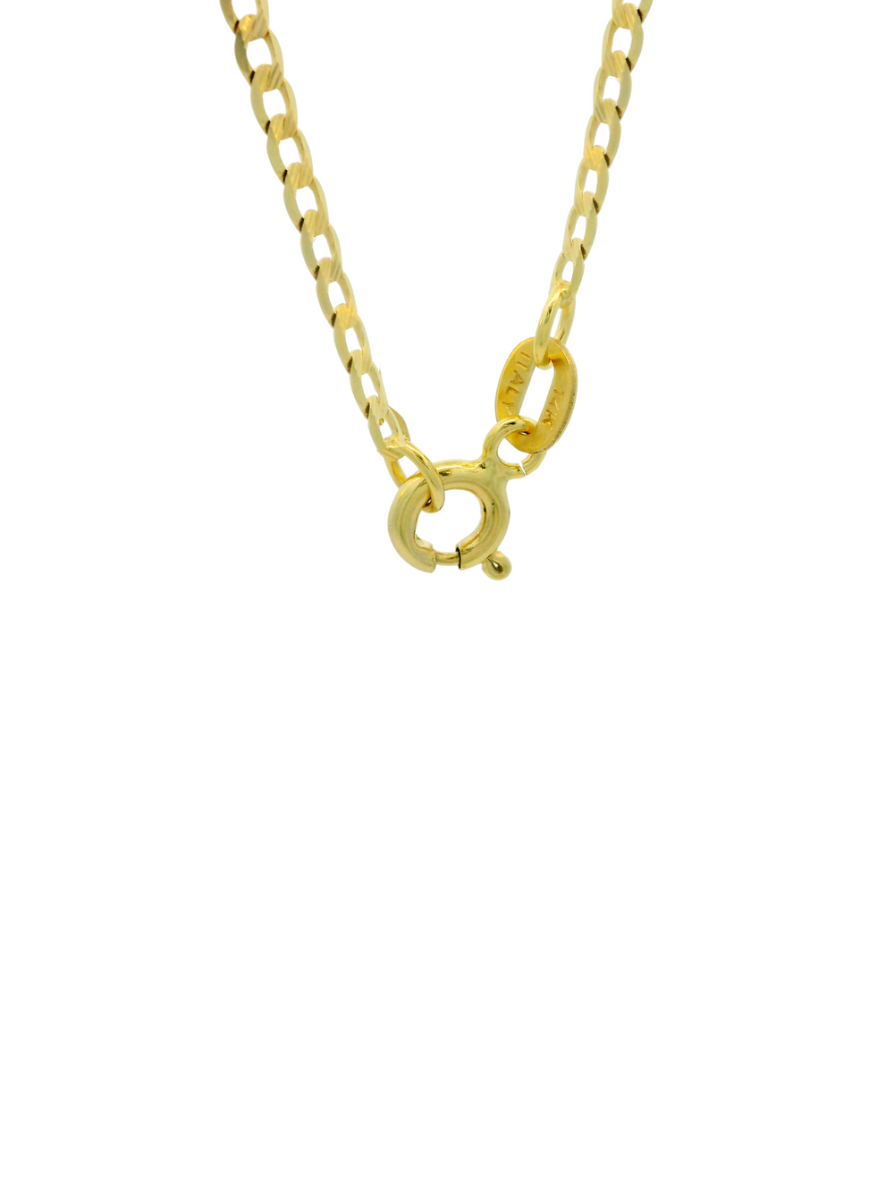 Collar Eslabon Planchado 2 mm Oro 14k