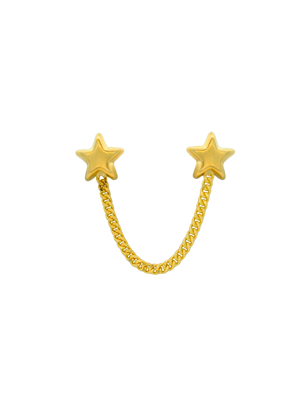 Broquel Cadena Doble Estrella Oro 10k