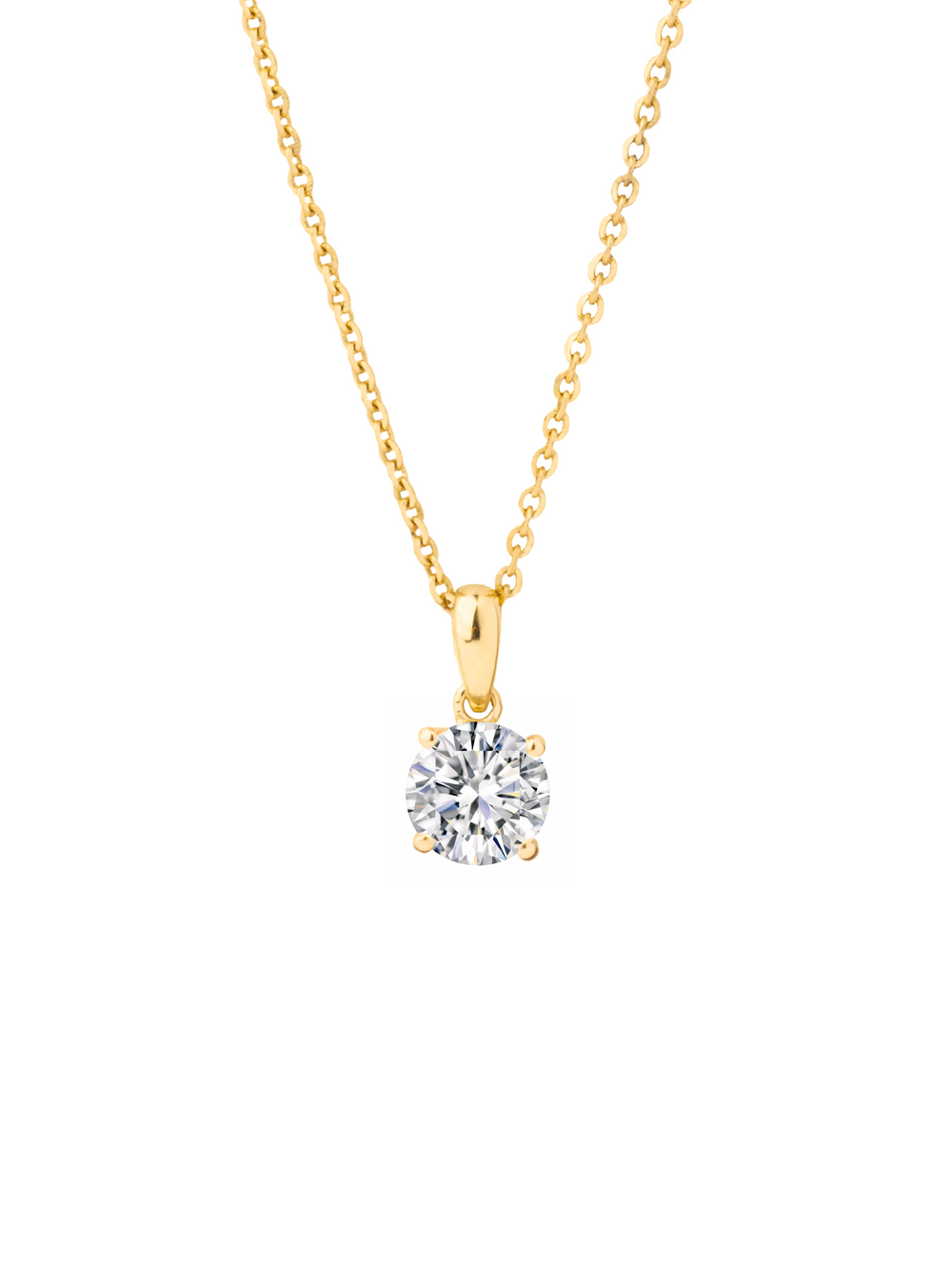 Collar Dije Solitario 1 Quilate Diamante Lab Grown