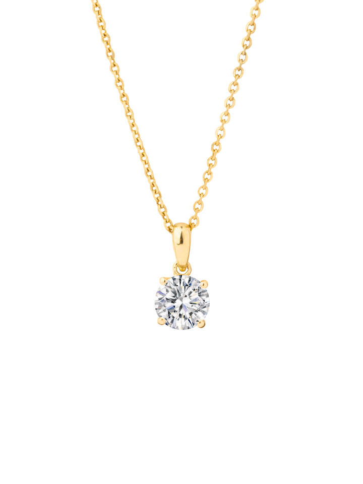 Collar Dije Solitario 1 Quilate Diamante Lab Grown