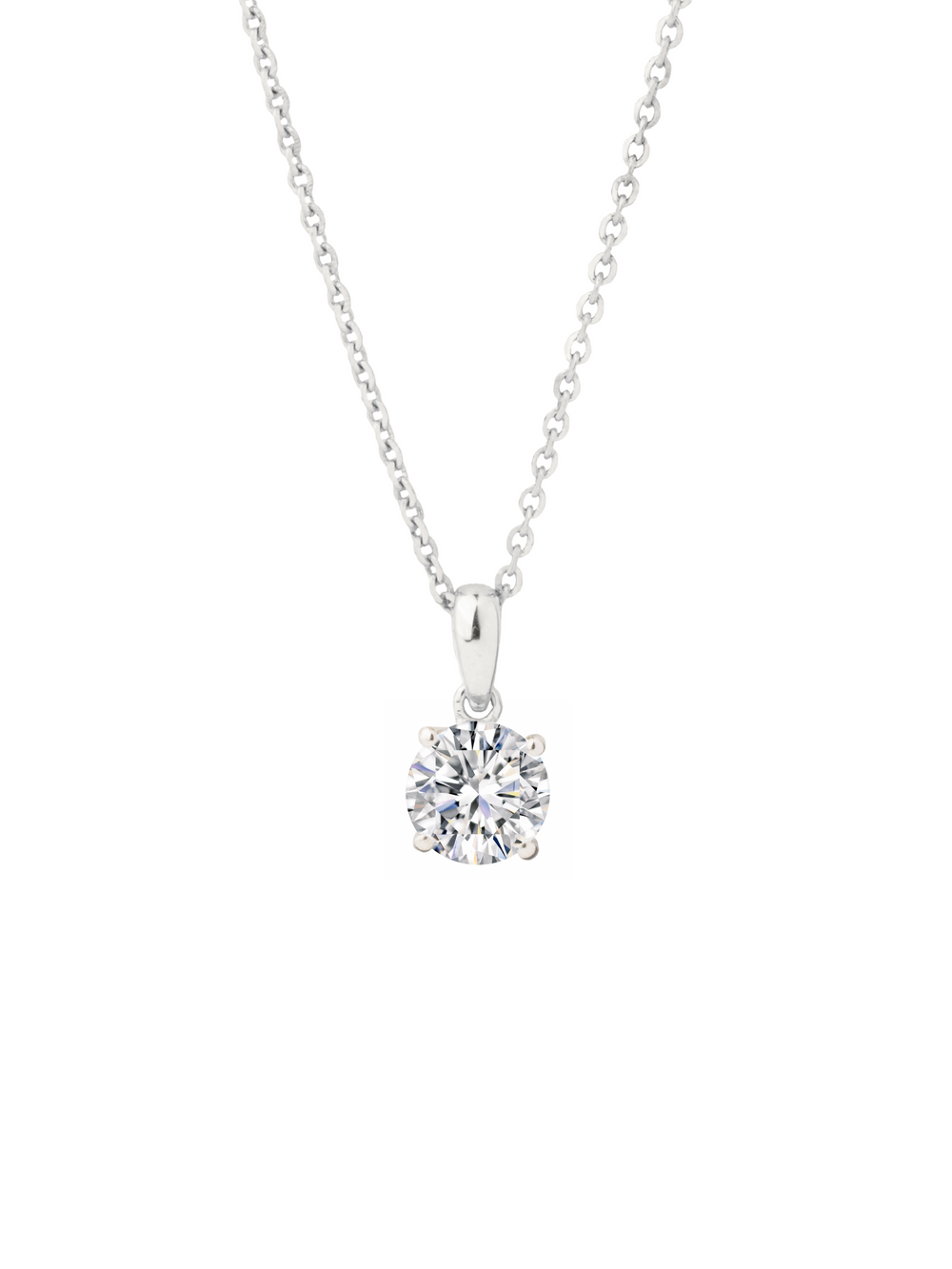 Collar Dije Solitario 1 Quilate Diamante Lab Grown