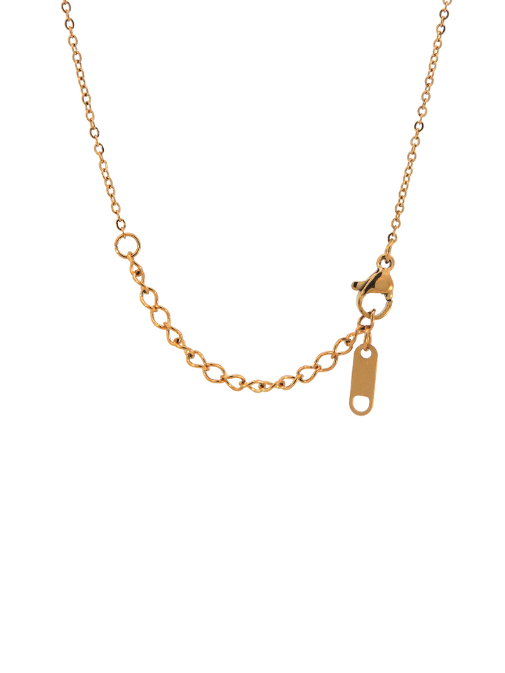 Collar Con Doble Corazon Enlazado