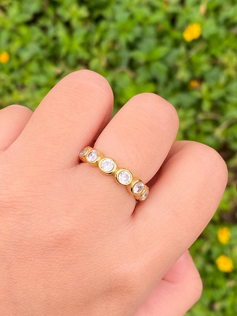 Anillo Zirconia Con Bisel