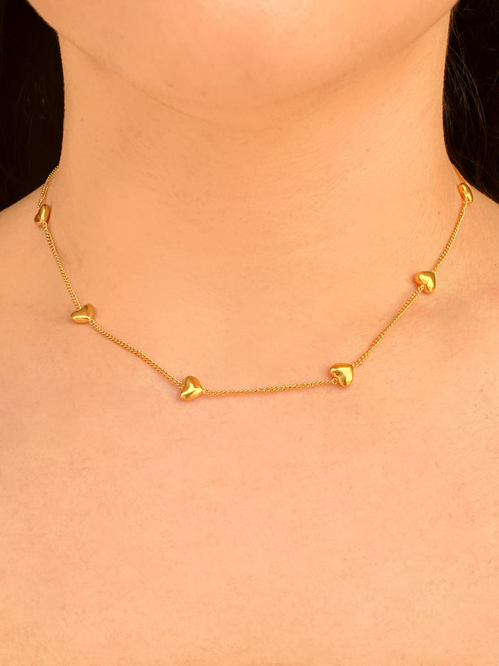 Choker Corazones Lisos