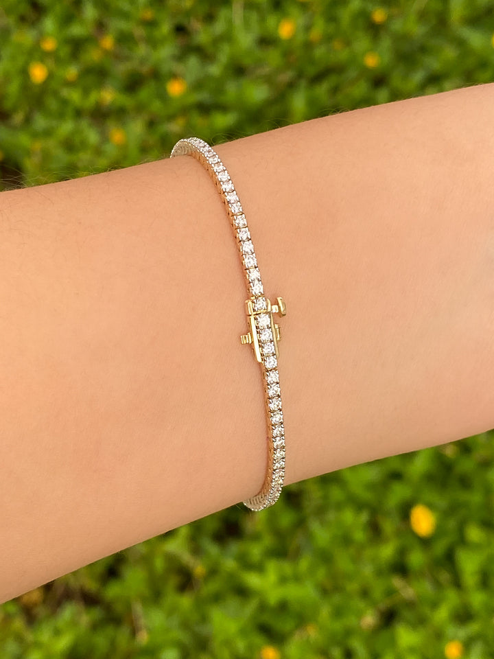 Tennis Bracelet 2 Ct Diamantes Lab Grown