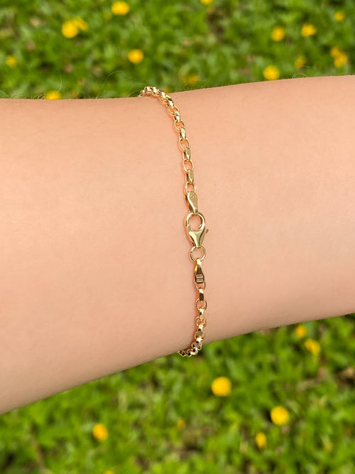 Pulsera Mini Eslabones Oro 14k