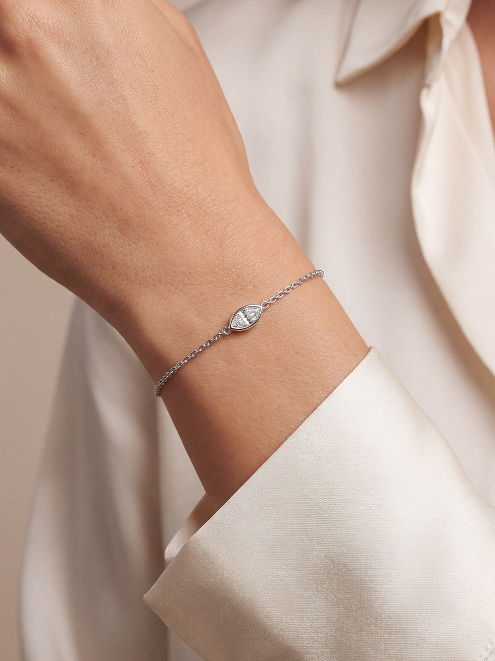 Pulsera Diamante Lab-Grown Solitario Corte Marquesa 0.7 Ct