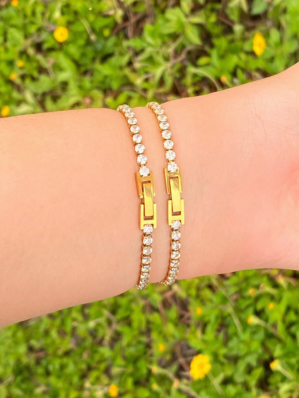 Pulsera Tennis Con Baguettes Zirconias