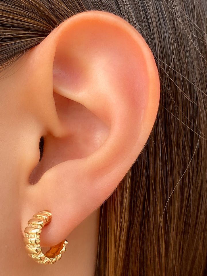 Par Semi Arracada 13 mm Con Bordes