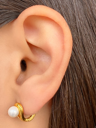 Par Arracada Con Perla