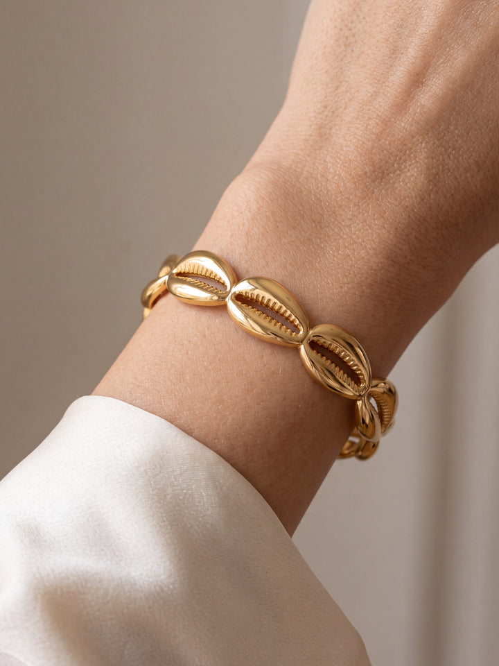 Brazalete Abierto Con Conchas