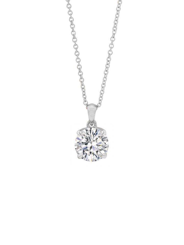 Collar Dije Solitario 1.50 Quilates Diamante Lab Grown