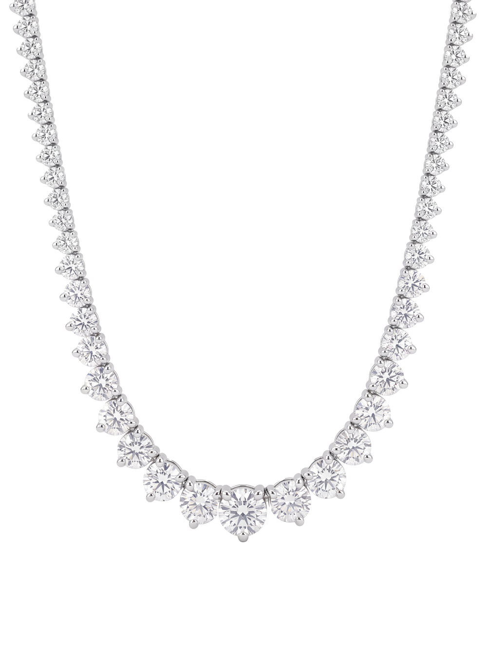 Riviera Tennis Necklace Corte Round 7 Ct Diamantes Lab Grown