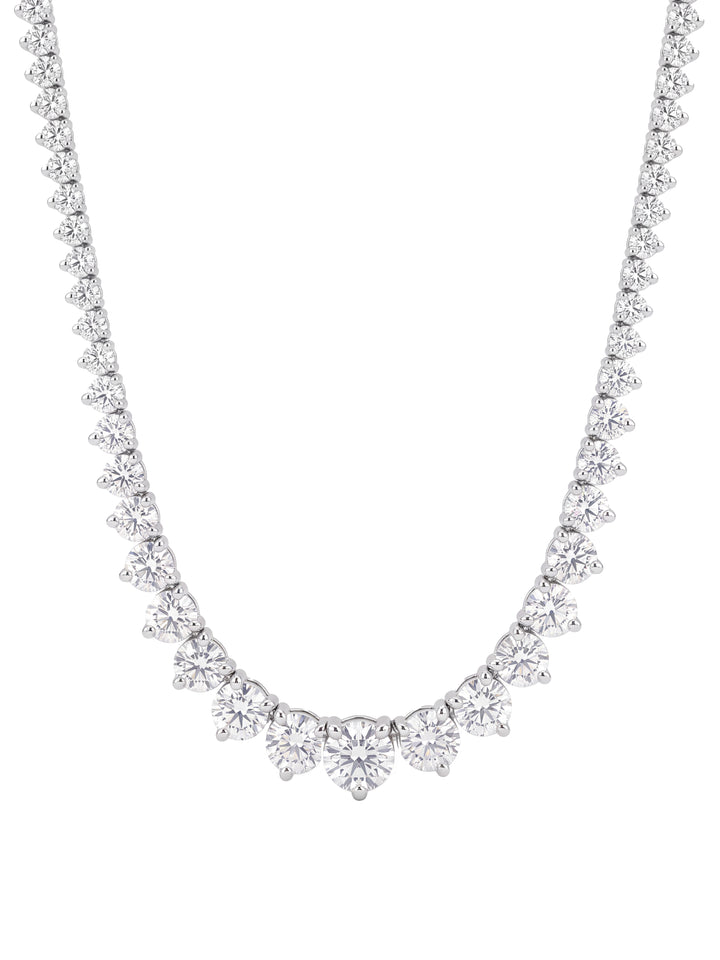 Riviera Tennis Necklace Corte Round 7 Ct Diamantes Lab Grown