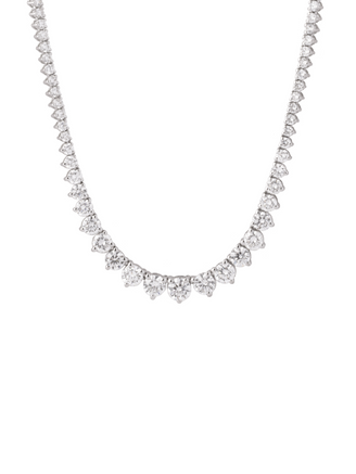 Riviera Tennis Necklace 6.42 Ct Diamantes Lab Grown