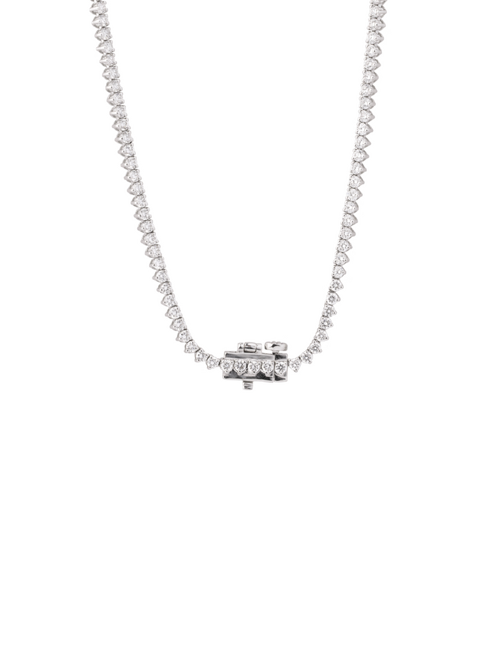 Riviera Tennis Necklace 6.42 Ct Diamantes Lab Grown