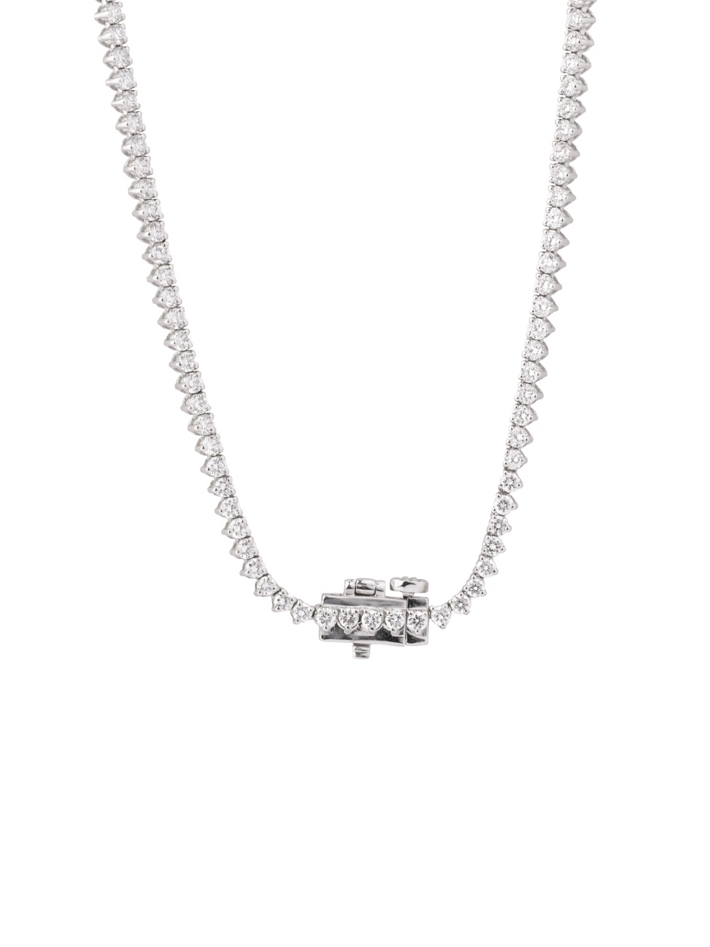 Riviera Tennis Necklace Corte Round 7 Ct Diamantes Lab Grown