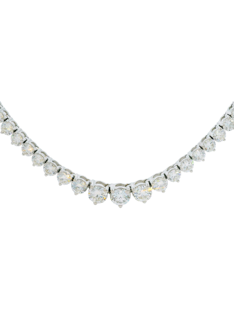 Riviera Tennis Necklace 10 Ct Diamantes Lab Grown