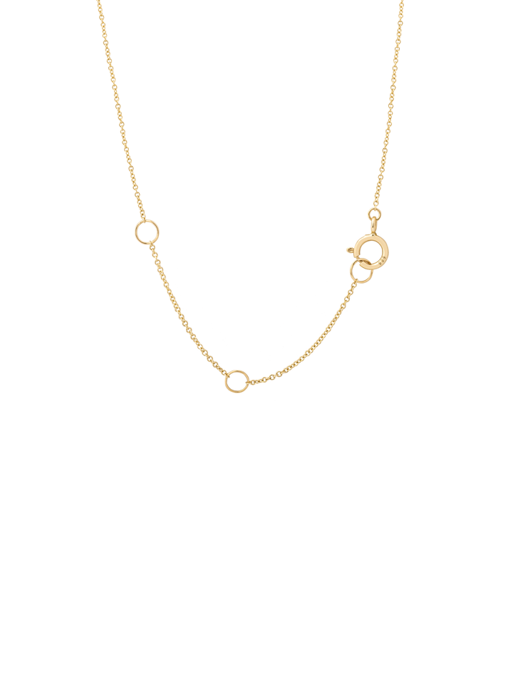 Collar Con Dije Esmeralda Corte Round 0.10 Ct Natural