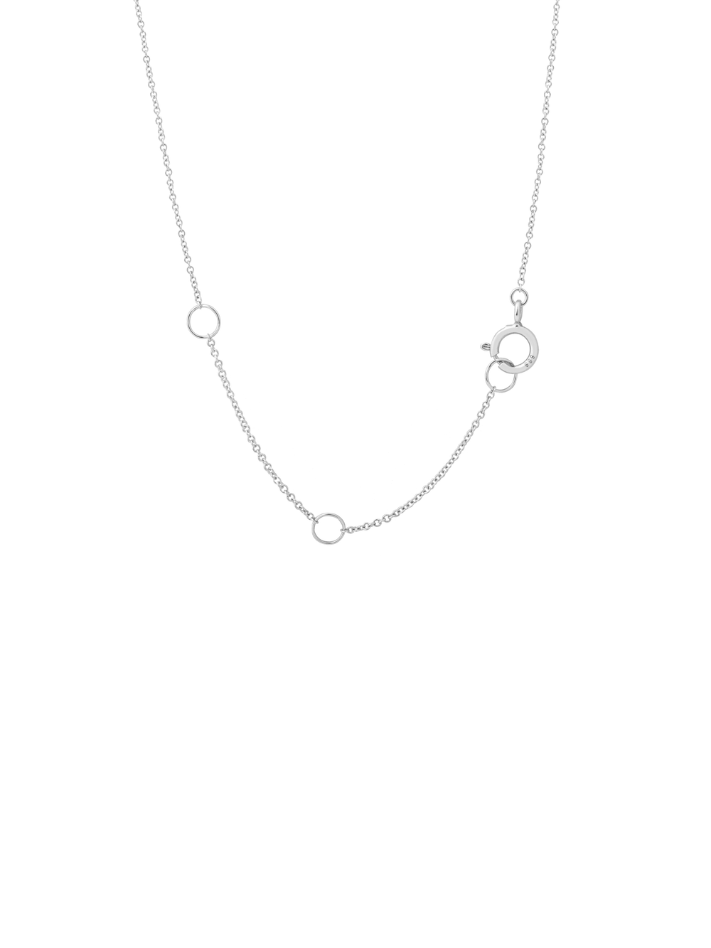 Collar Con Dije Zafiro Corte Round 0.14 Ct Natural