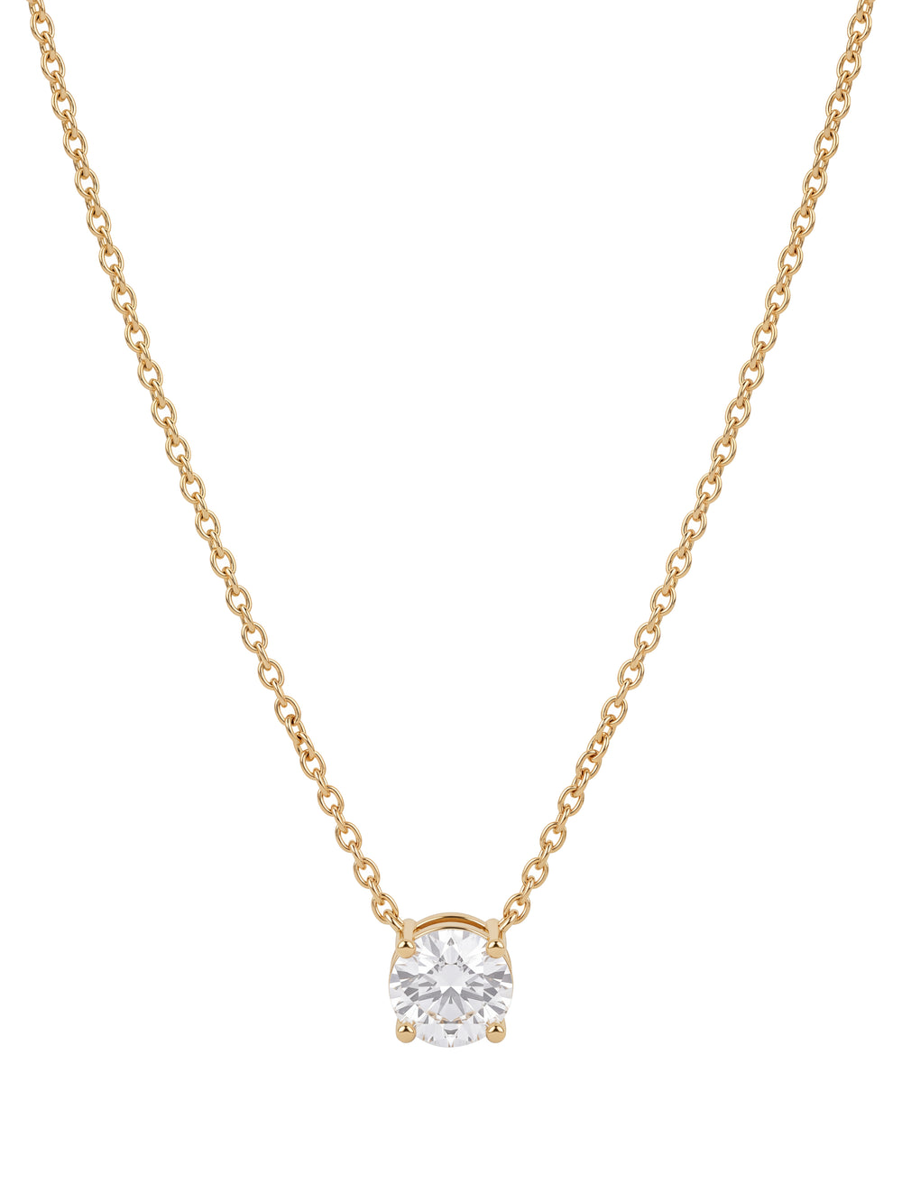 Collar Dije Solitario Diamante Lab-Grown Corte Round 0.50 Ct