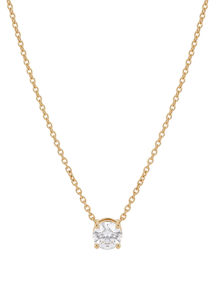 Collar Dije Solitario Diamante Lab-Grown Corte Round 0.50 Ct