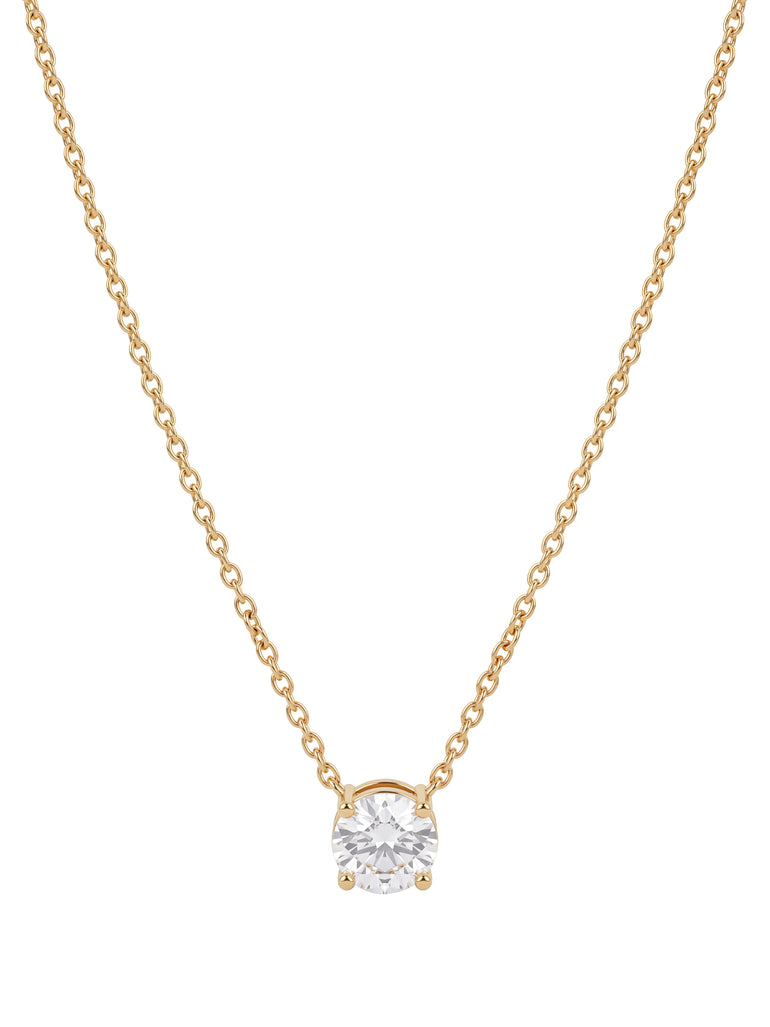 Collar Dije Solitario Diamante Lab-Grown Corte Round 0.50 Ct