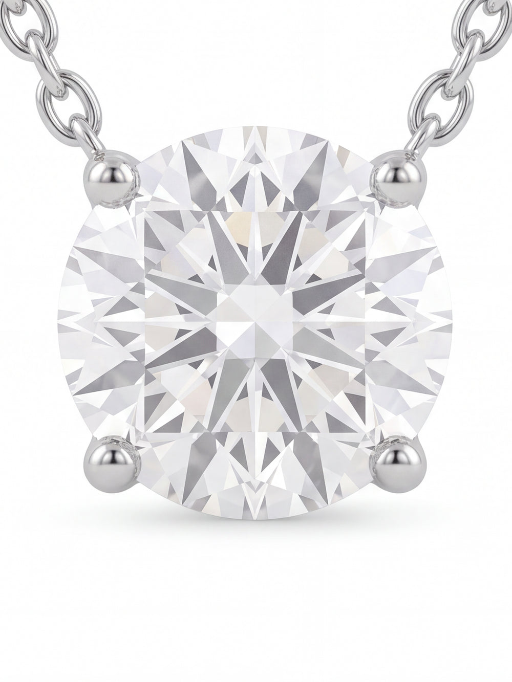 Collar Dije Solitario Diamante Lab-Grown Corte Round 0.50 Ct