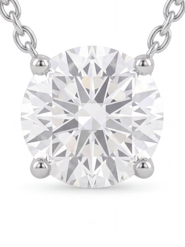 Collar Dije Solitario Diamante Lab-Grown Corte Round 0.50 Ct
