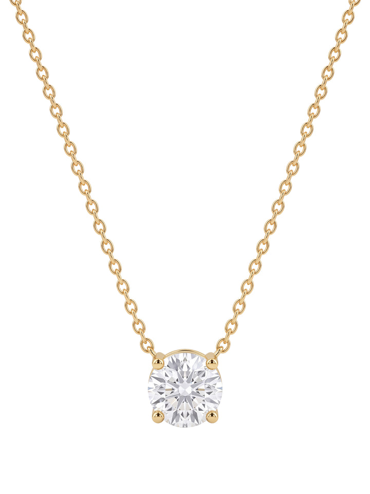 Collar Dije Solitario Diamante Lab-Grown Corte Round 1 Ct